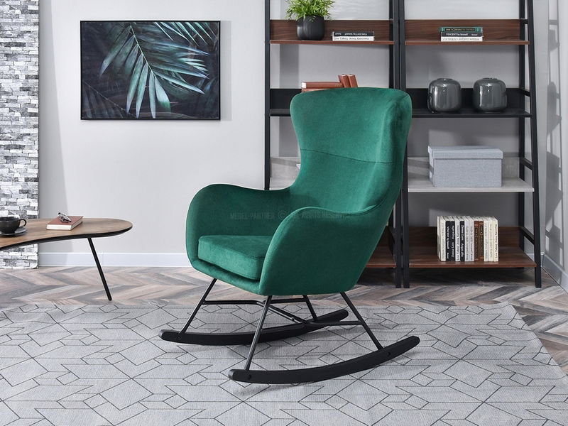 Kreslo Nesia (zelená + buk biely)