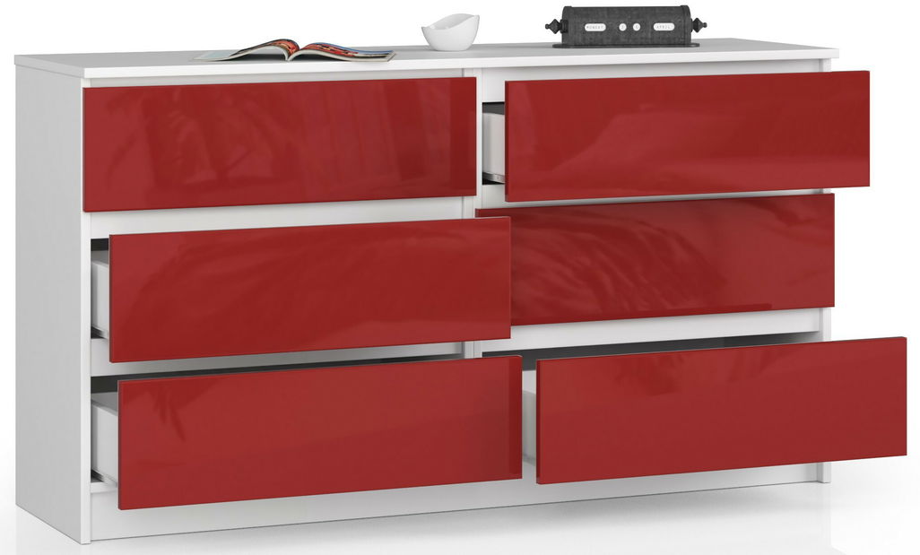 Komoda Keanu (červený lesk)
