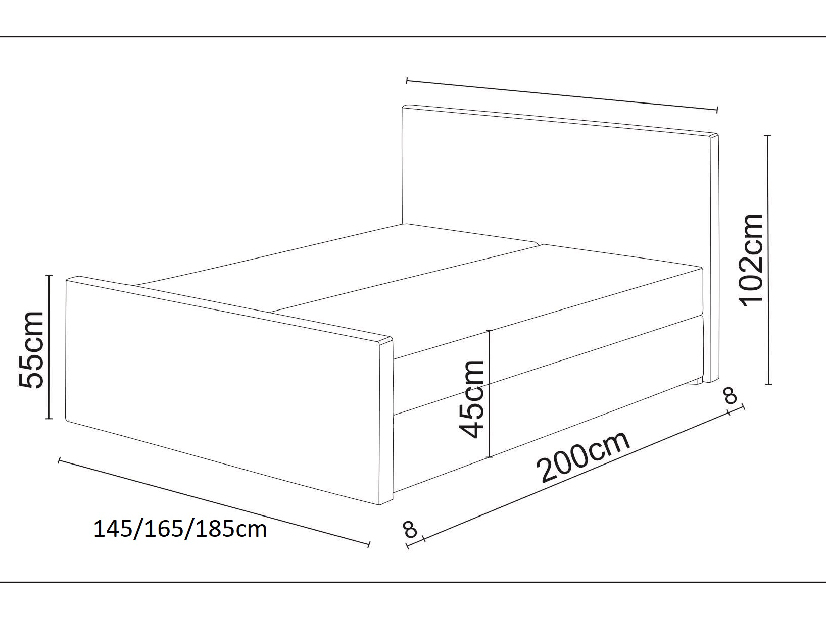 Manželská posteľ Boxspring 180 cm Milagros Comfort 2 (tmavohnedá) (s matracom a úložným priestorom)