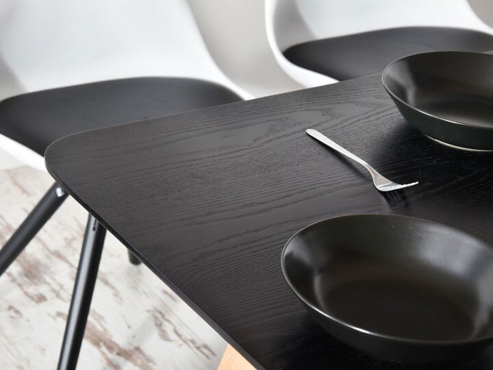 Étkezőasztal Sorbet (fekete + tölgy)