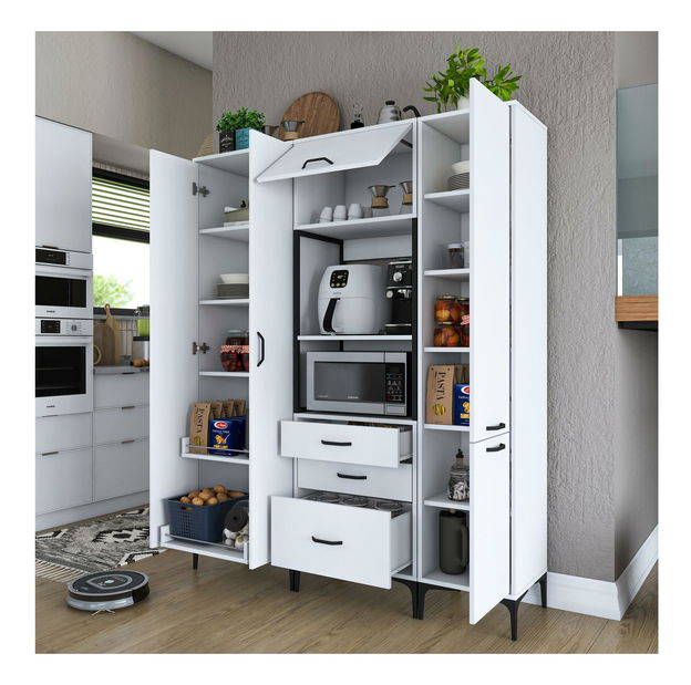 Dulap cu rafturi Jenaretta 144 (alb)