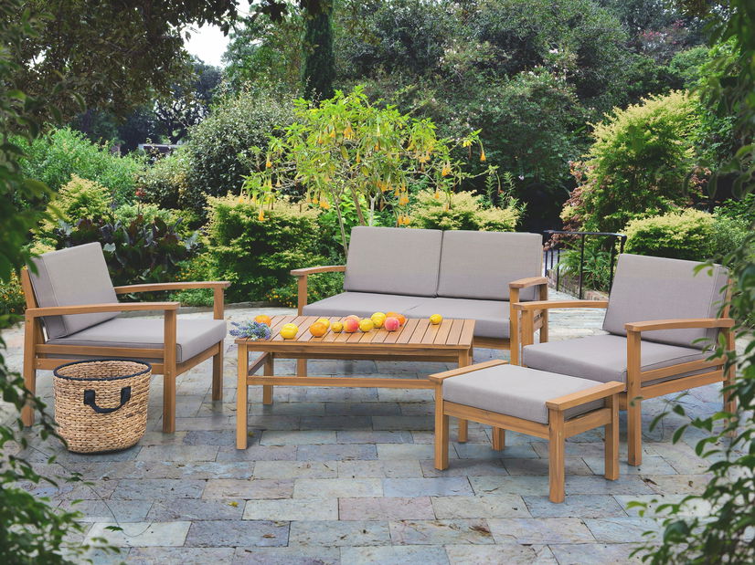 Kerti ülőgarnitúra Maleno (sötétszürke) (akácia)