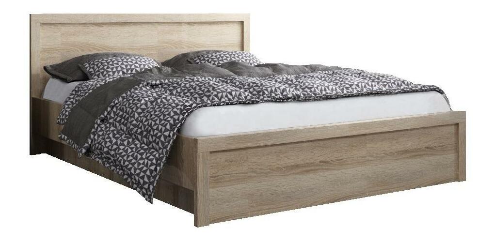 Bračni krevet 140 JESS (hrast sonoma) (s podnicom)