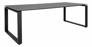 Záhradný stôl Dormeria (sivá + čierna)