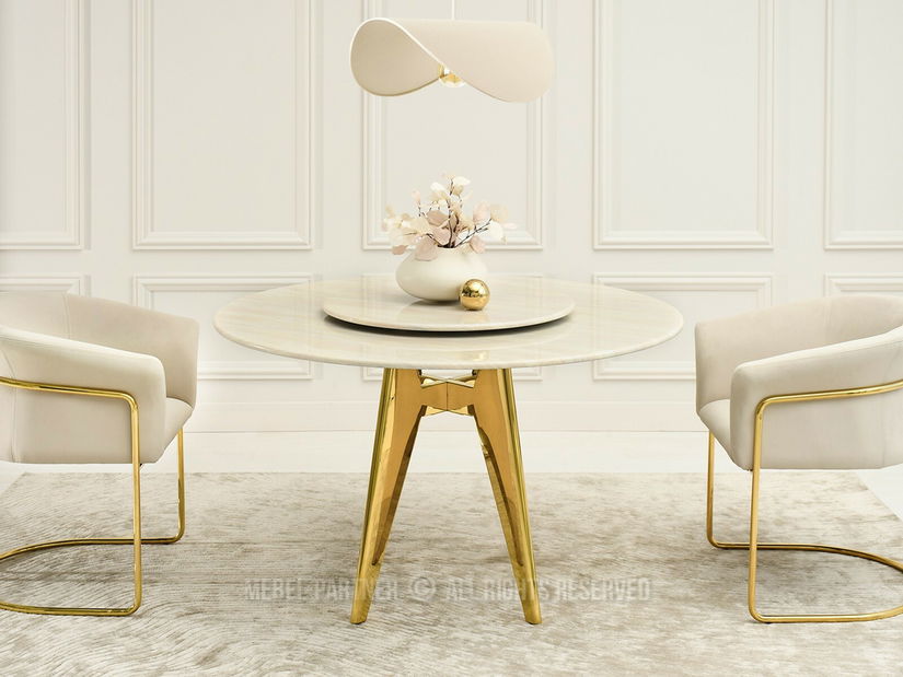 Masă sufragerie Aerosoles (bej + auriu)