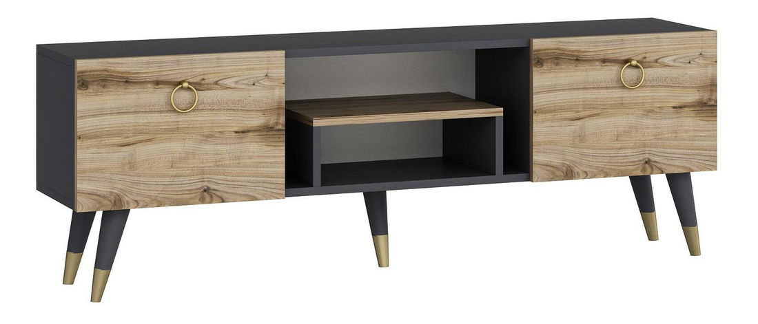 Masă TV/Dulap Tebosi 1 (Nuc + antracit) 