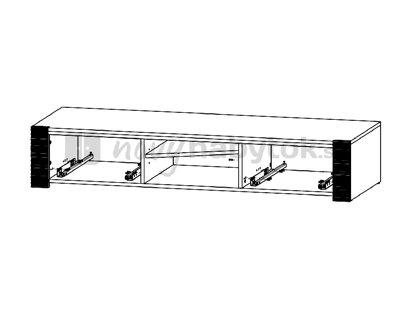 TV stolík BRW Raflo RTV2S/3/15