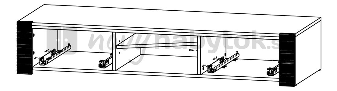 TV asztal Raguel RTV2S/3/15