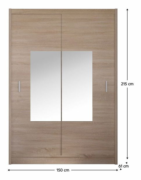 Šatníková skriňa MADRAT (dub sonoma)