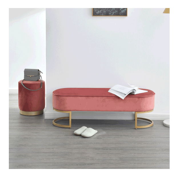 Dizájnos pad Morila (rózsaszín) 