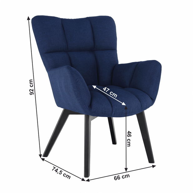 Relaxačné kreslo Fonndy (modrá)