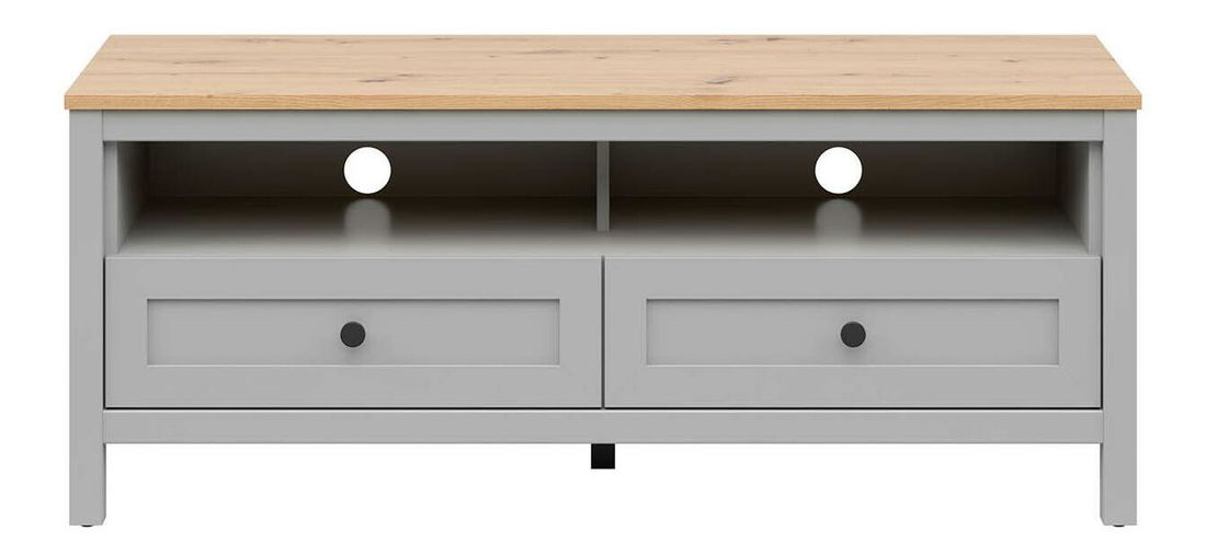TV stolík BRW Salga 11 (arktická sivá + dub artisan) 