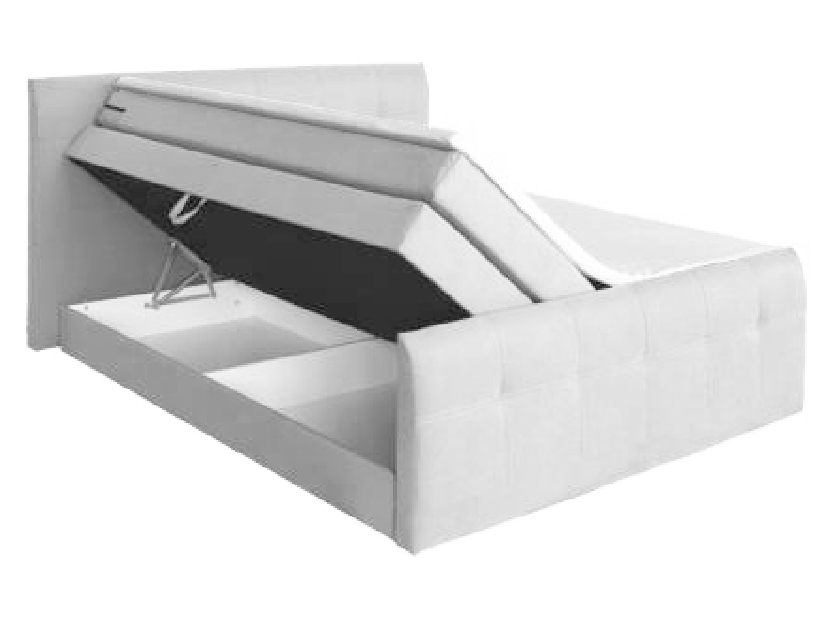 Boxspring Franciaágy 160 cm Milano fehér (matracokkal)