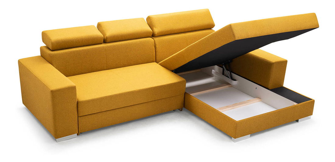 Kutna garnitura- Mayola (svijetlosiva + crna) (D)