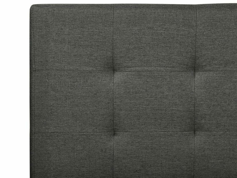 Manželská posteľ 180 cm ROLLA (s roštom) (tmavosivá)