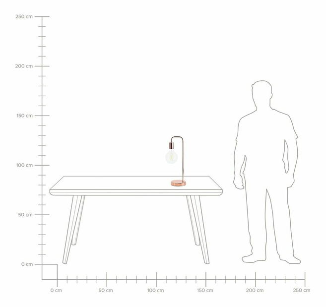 Asztali lámpa Salto (réz)