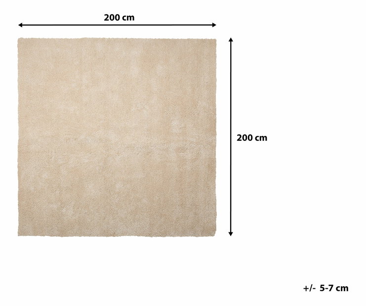 Koberec 200x200 cm Damte (svetlobéžová) *výpredaj