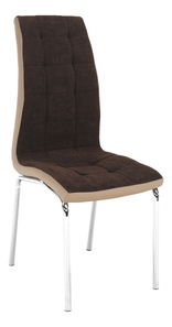 Blagovaonska stolica Gernada new (smeđa + bež + krom) *outlet moguća oštećenja