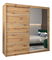 Ruhászekrény 200 cm tükörrel Verika 2 200 (artisan tölgy)