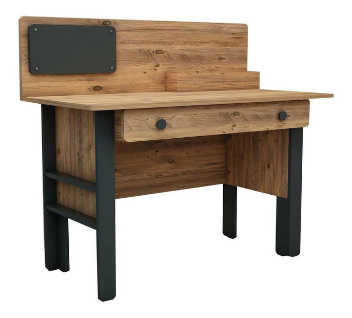 Písací stôl Nilili 6 (borovica atlantická + antracit) 