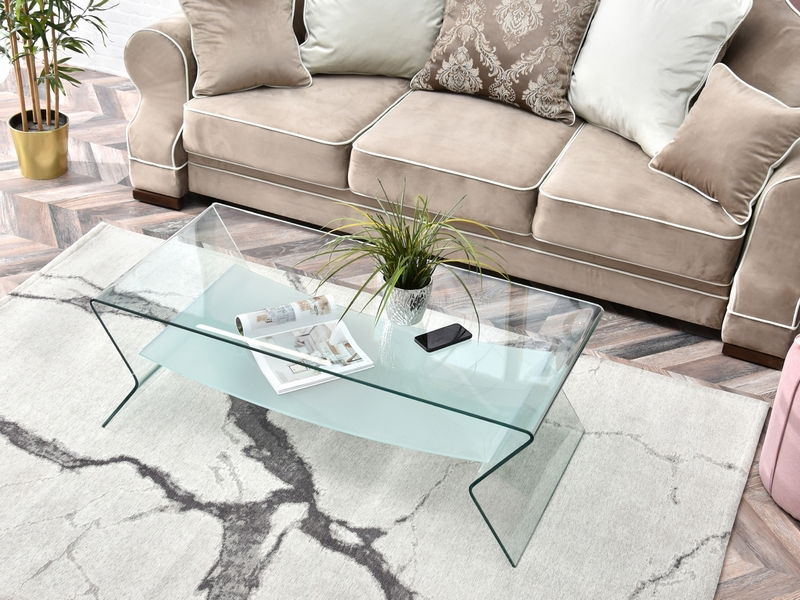 Konferenčný stolík Spinal Xl (transparentná)