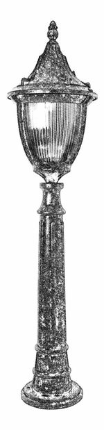 Vonkajšie podlahové svietidlo Spica (čierna)