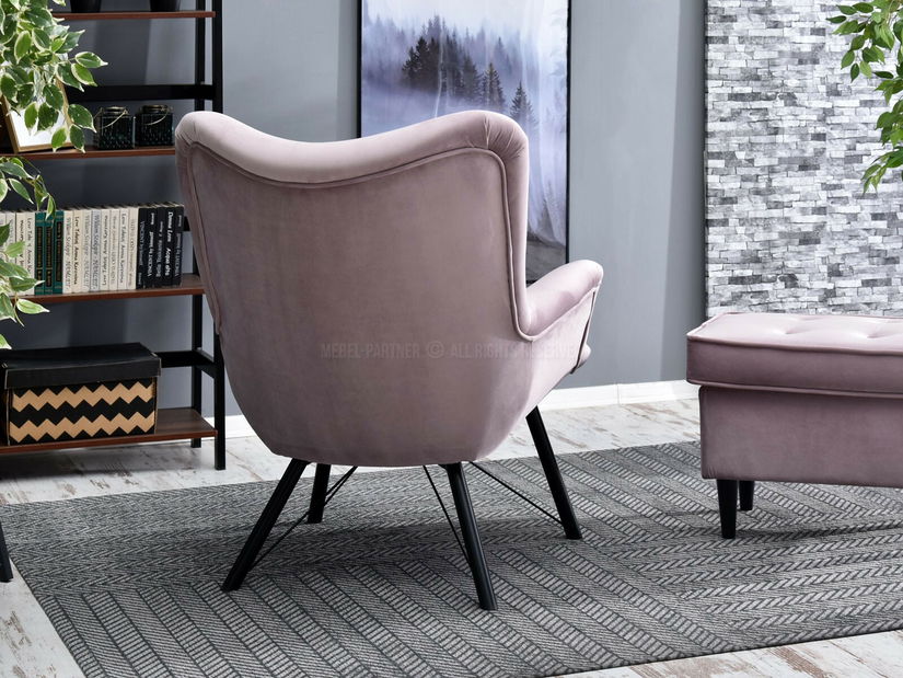 Fotoliu relax Dawntawn (violet deschis + negru)