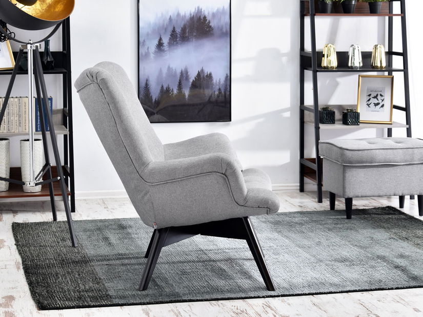 Relaxačné kreslo Florentino (sivá + čierna)