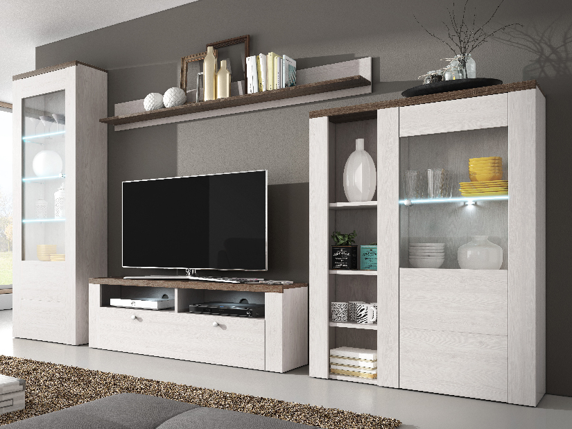 Mobilier living Larita Typ 10 (sibiu larche + Stejar sonoma trufă)