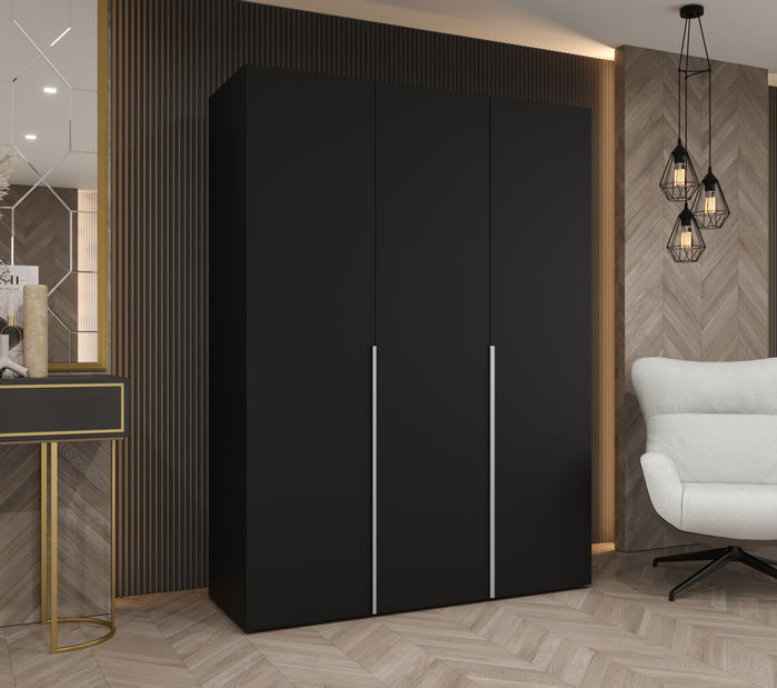 Ormar za garderobu 150 cm Alice 1 (crna + kašmir)