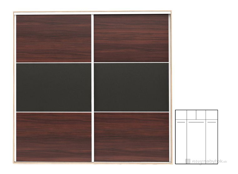 Šatníková skriňa BRW F19 SZF2D/250