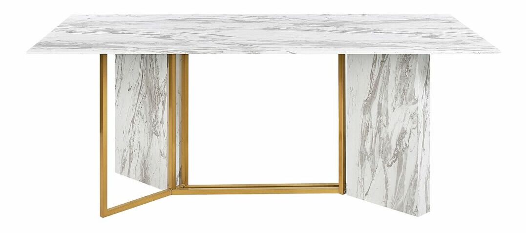 Masă de sufragerie Cookie (alb) (pentru 8 și mai multe persoane)