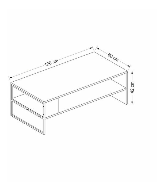 Konferenčný stolík Bumemu 1 (biela + čierna) 