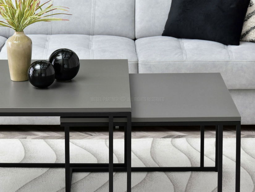 Set solića za kavu (2 kom.) Destapamos (grafit + crna)