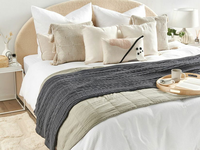 Deka 170x140 cm FAISTOS (textil) (sivá)