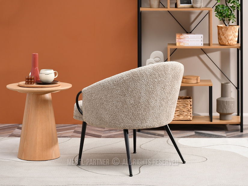 Kreslo Carma F (tmavobéžová + čierna)