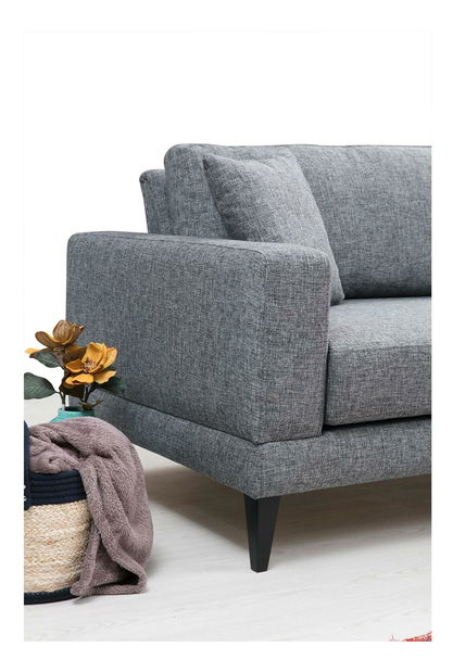 Kétszemélyes kanapé Noro (sötétszürke + fekete)