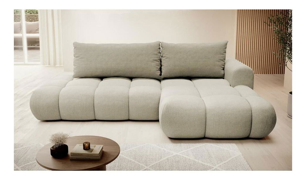 Sarokkanapé Ombre (J) (sötét bézs + fekete)