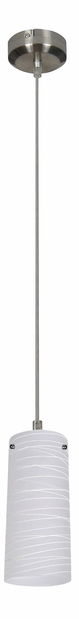 Závesné svietidlo Aurel 6337 (saténová chrómová + biely vzor)