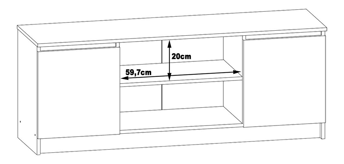 TV stolík Dariel (wenge + dub sonoma)