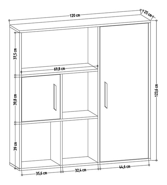 Regál Pibelu (antracit) 