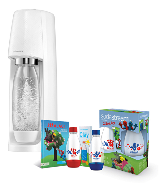 Predajná sada Sodastream SPIRIT WHITE + Žížaláci sada