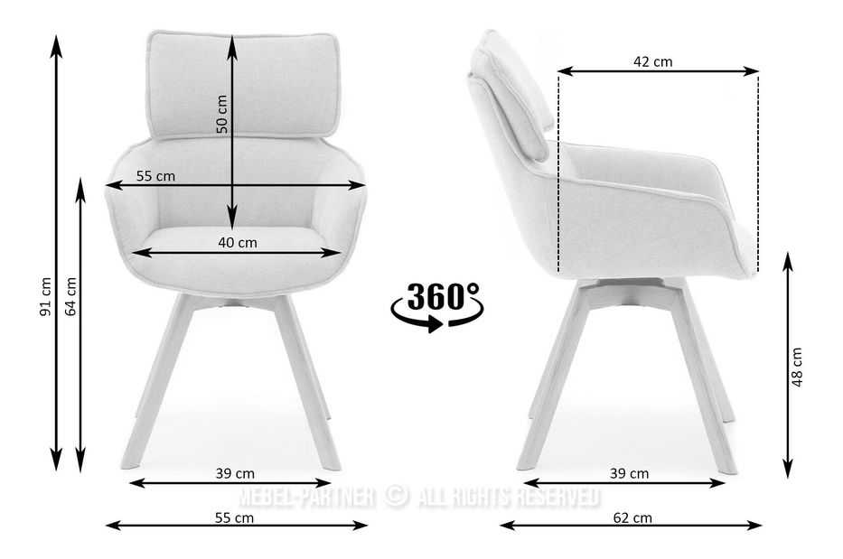 Scaun sufragerie Distorsion (grafit + stejar)