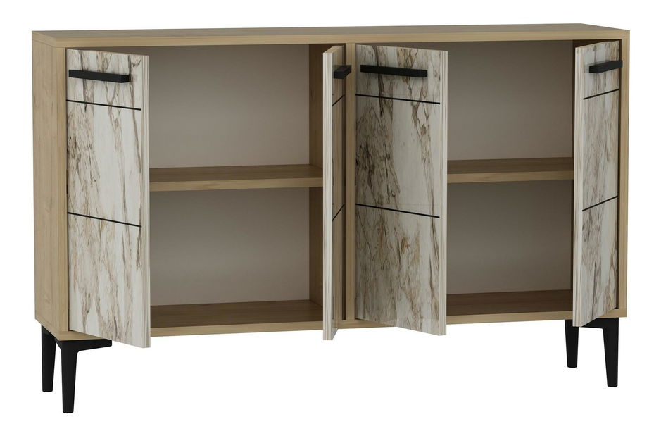 Komoda Daduko (zafirov hrast + mramor)