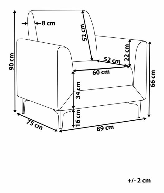 Fotoliu Fauske (albastru marin)
