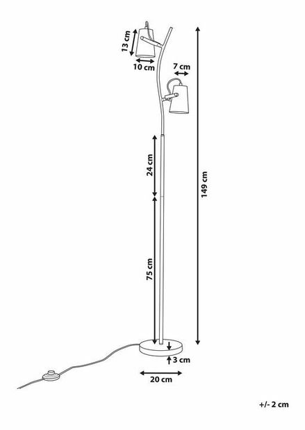 Stojanové svietidlo Filipe (čierna)