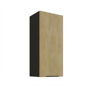 Dulap superior de bucătărie Carminia 40 G-90 1F (stejar cremona + negru)