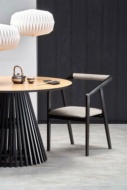 Étkezőasztal Myanmar (természetes tölgy + fekete)