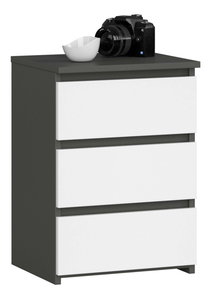 Nočný stolík Contragolpe (grafit + biela)
