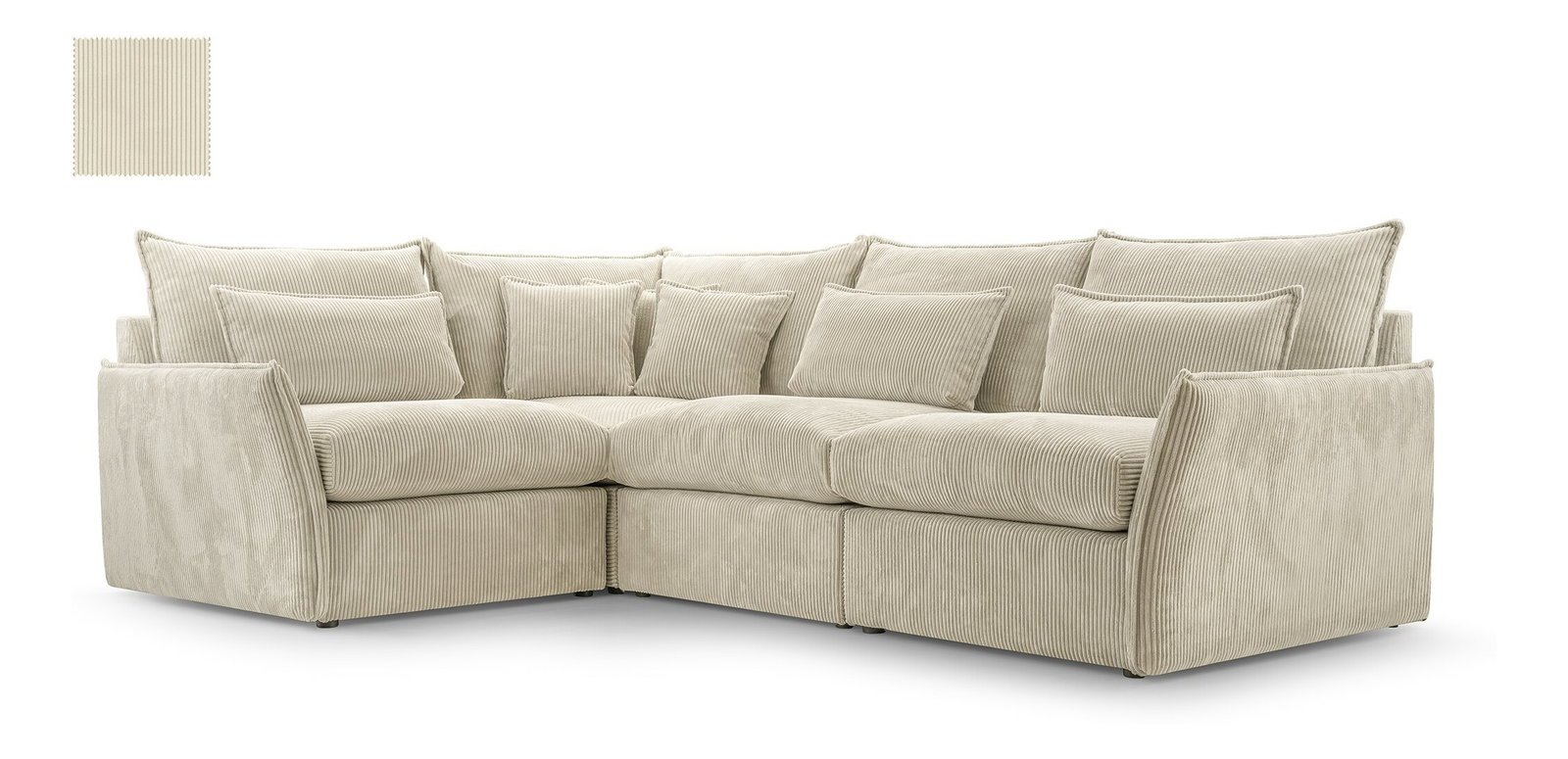 Rohová sedačka Eldia (L) (béžová)